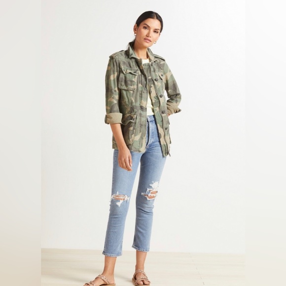 Free People Not Your Brother's Jacket Camouflage Oversized Jacket Size XS Camo - Picture 2 of 6